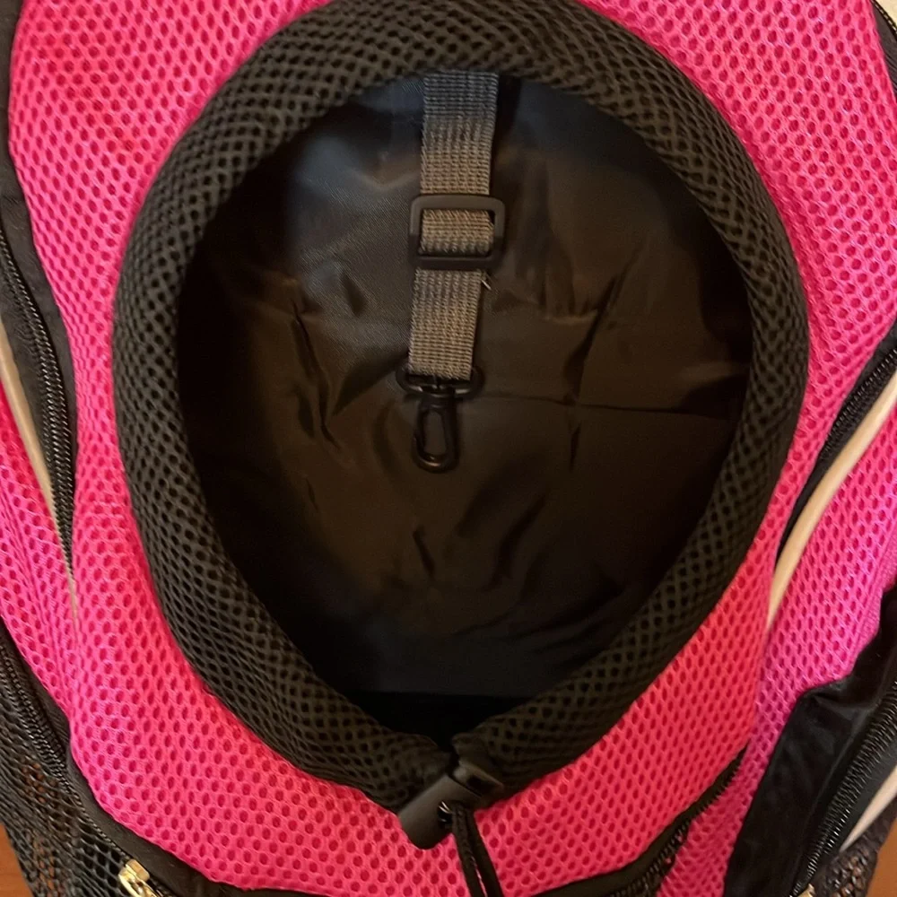 Pet Carrier Backpack, Pet Front or Back Dog/Cat Carrier, Sz Medium Pink